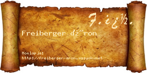 Freiberger Áron névjegykártya